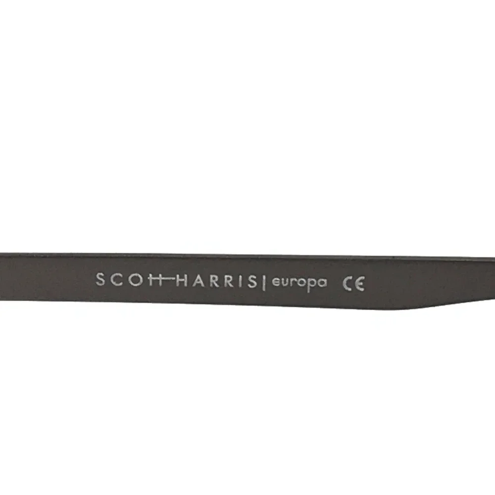 Scott Harris Eyeglasses Frames SH-586 C2 Gunmetal Rectangle Half Rim 54-18-140